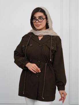 ‏بارانی کمر گتر آستردار کد 22072